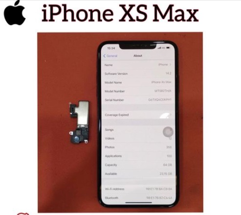 iPhone (ไอโฟน) XS Max ลำโพงแตก เปลี่ยนลำโพงใหม่ ร้านไหนดี อะไหล่แท้
